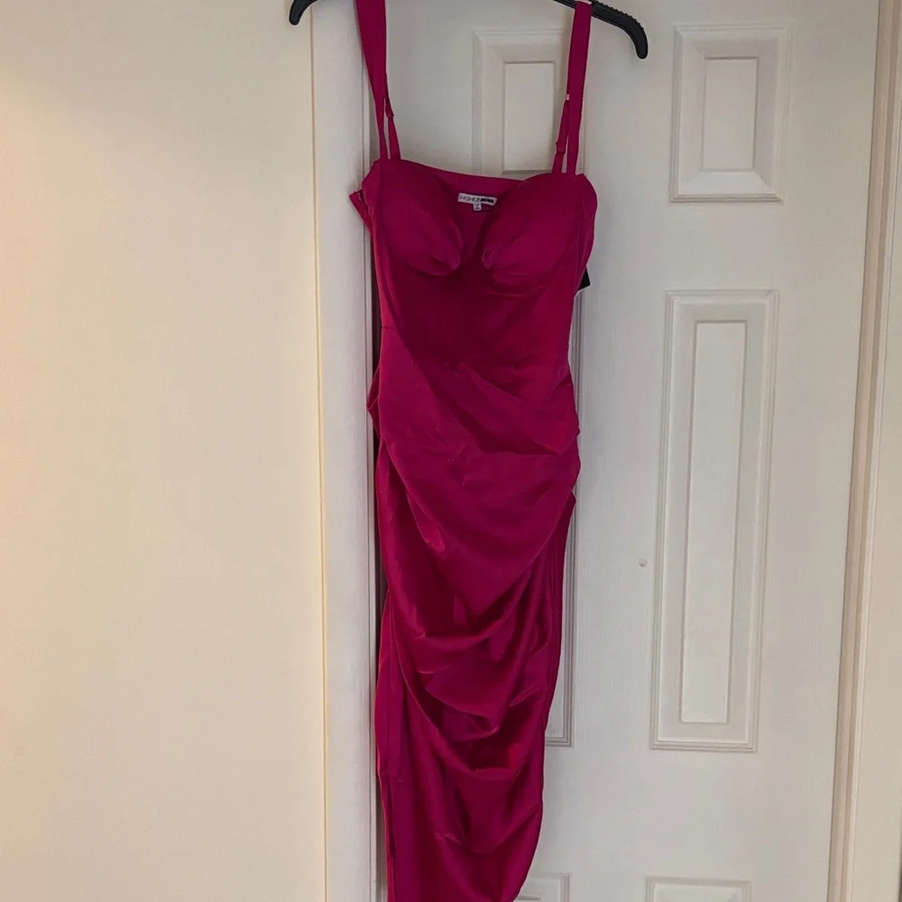 Fashion Nova Hot Pink Dress - Picture 1 of 6